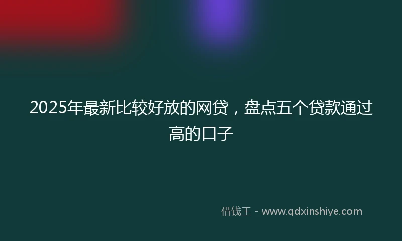 2025年最新比较好放的网贷，盘点五个贷款通过高的口子