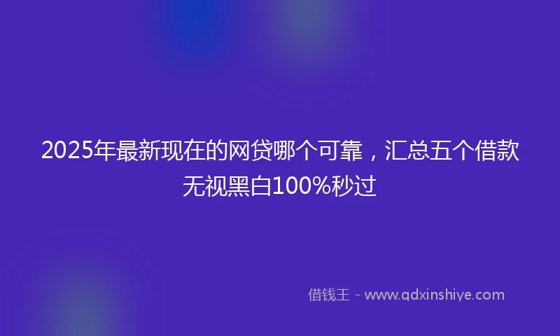 2025年最新现在的网贷哪个可靠，汇总五个借款无视黑白100%秒过