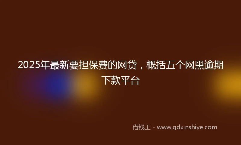2025年最新要担保费的网贷,概括五个网黑逾期下款平台