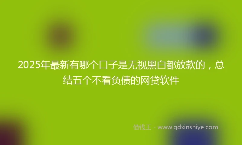 2025年最新有哪个口子是无视黑白都放款的，总结五个不看负债的网贷软件