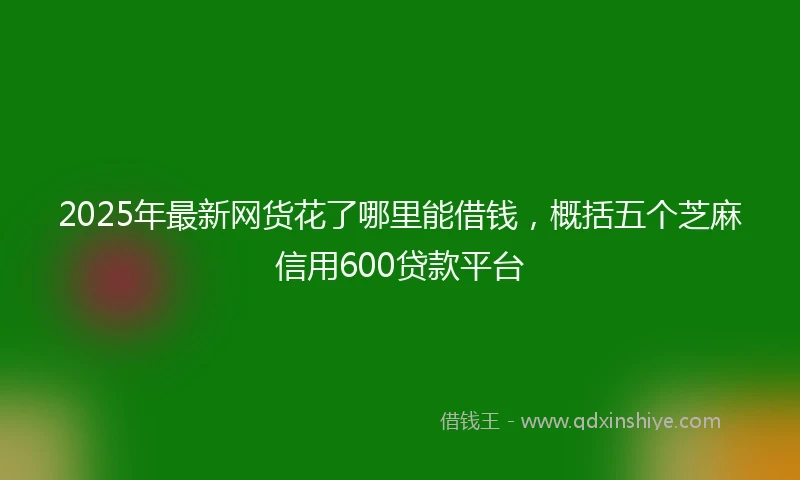 2025年最新网货花了哪里能借钱，概括五个芝麻信用600贷款平台