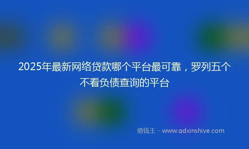 2025年最新网络贷款哪个平台最可靠，罗列五个不看负债查询的平台