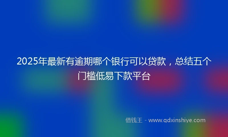 2025年最新有逾期哪个银行可以贷款，总结五个门槛低易下款平台