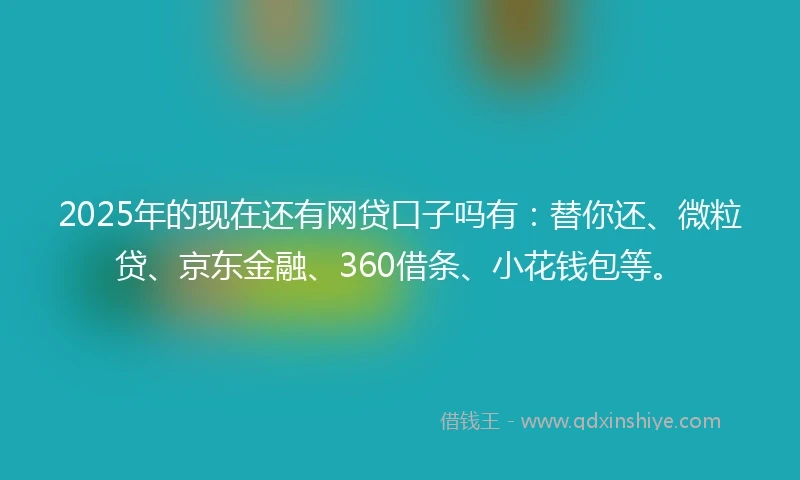 2025年的现在还有网贷口子吗有：替你还、微粒贷、京东金融、360借条、小花钱包等。