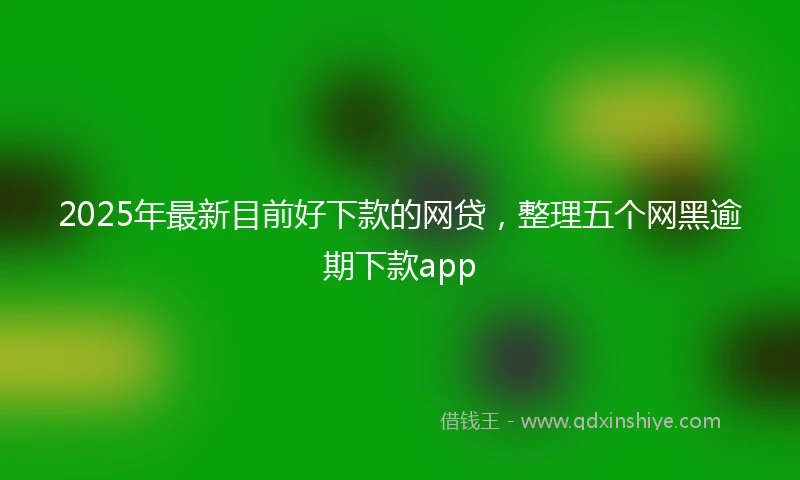 2025年最新目前好下款的网贷，整理五个网黑逾期下款app