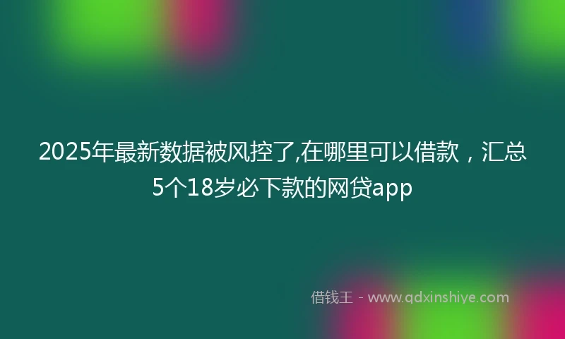 2025年最新数据被风控了,在哪里可以借款，汇总5个18岁必下款的网贷app