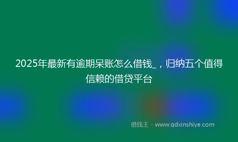 2025年最新有逾期呆账怎么借钱_，归纳五个值得信赖的借贷平台