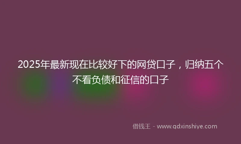 2025年最新现在比较好下的网贷口子，归纳五个不看负债和征信的口子