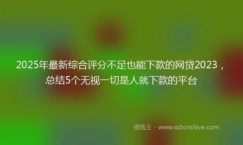 2025年最新综合评分不足也能下款的网贷2023，总结5个无视一切是人就下款的平台