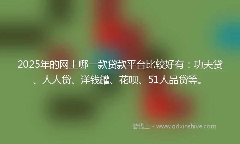 2025年的网上哪一款贷款平台比较好有：功夫贷、人人贷、洋钱罐、花呗、51人品贷等。