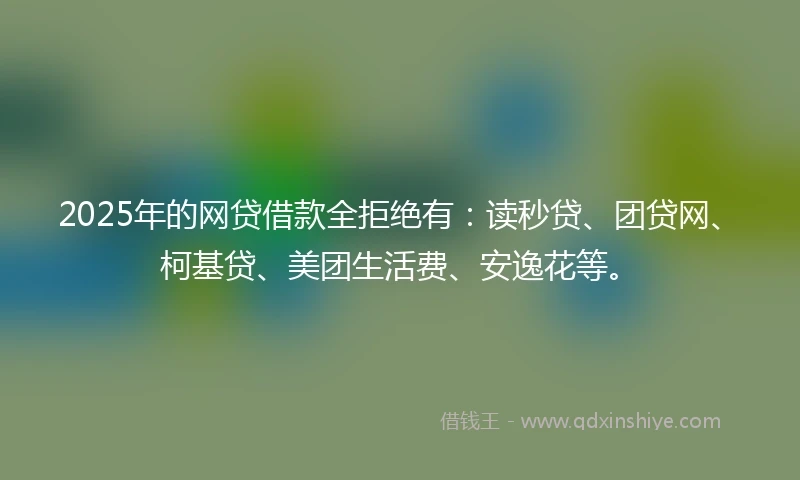 2025年的网贷借款全拒绝有：读秒贷、团贷网、柯基贷、美团生活费、安逸花等。