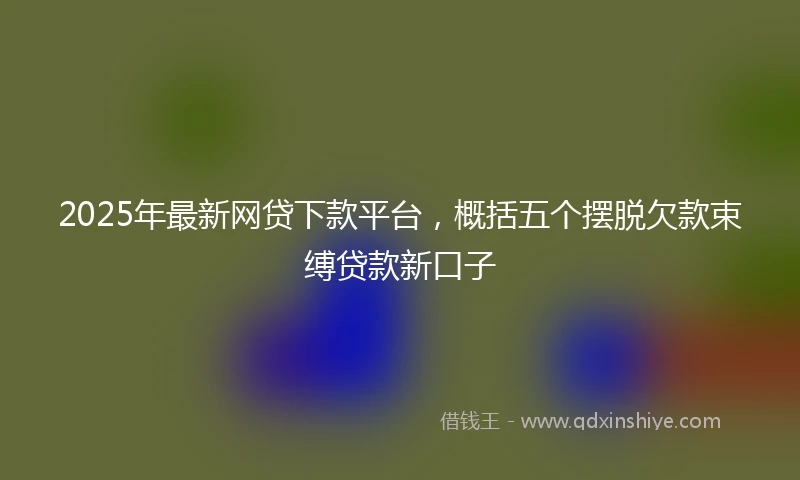 2025年最新网贷下款平台，概括五个摆脱欠款束缚贷款新口子