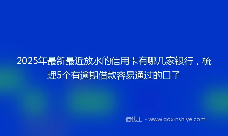2025年最新最近放水的信用卡有哪几家银行，梳理5个有逾期借款容易通过的口子