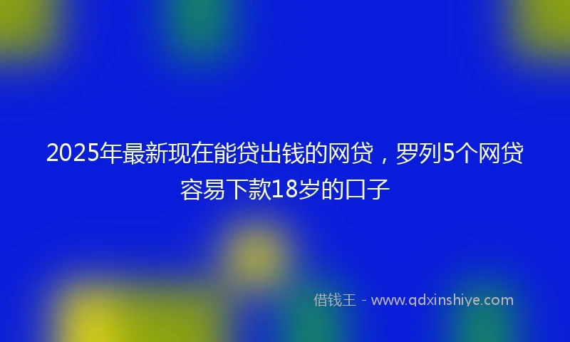 2025年最新现在能贷出钱的网贷，罗列5个网贷容易下款18岁的口子