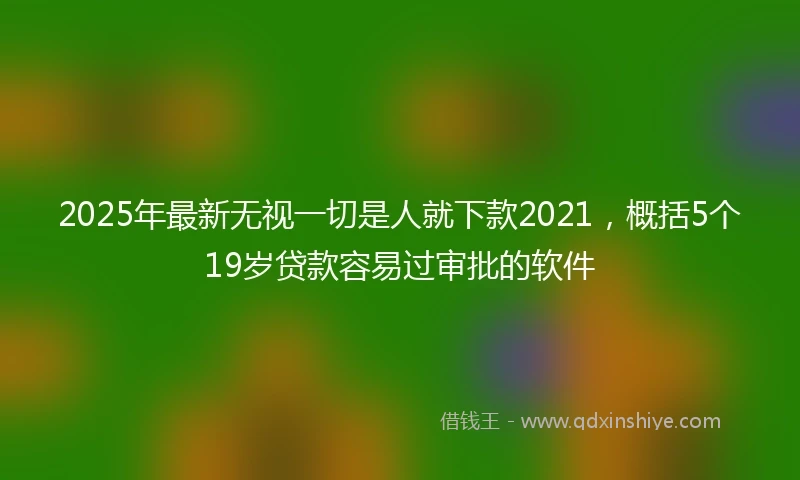 2025年最新无视一切是人就下款2021，概括5个19岁贷款容易过审批的软件