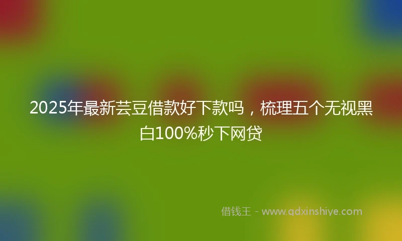 2025年最新芸豆借款好下款吗，梳理五个无视黑白100%秒下网贷