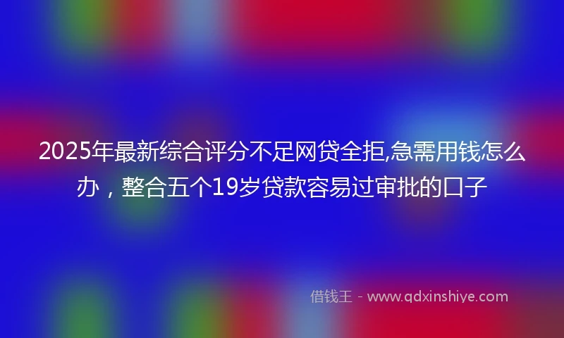 2025年最新综合评分不足网贷全拒,急需用钱怎么办，整合五个19岁贷款容易过审批的口子