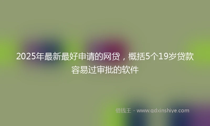 2025年最新最好申请的网贷，概括5个19岁贷款容易过审批的软件