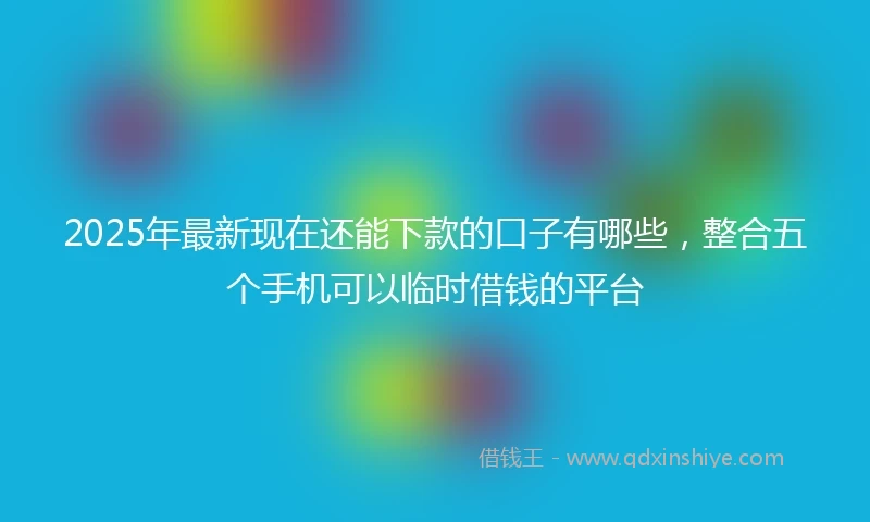 2025年最新现在还能下款的口子有哪些,整合五个手机可以临时借钱的平台