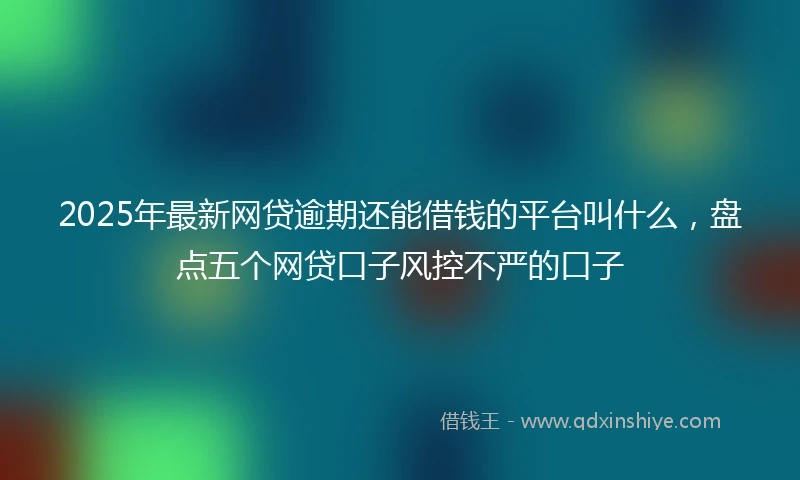 2025年最新网贷逾期还能借钱的平台叫什么，盘点五个网贷口子风控不严的口子