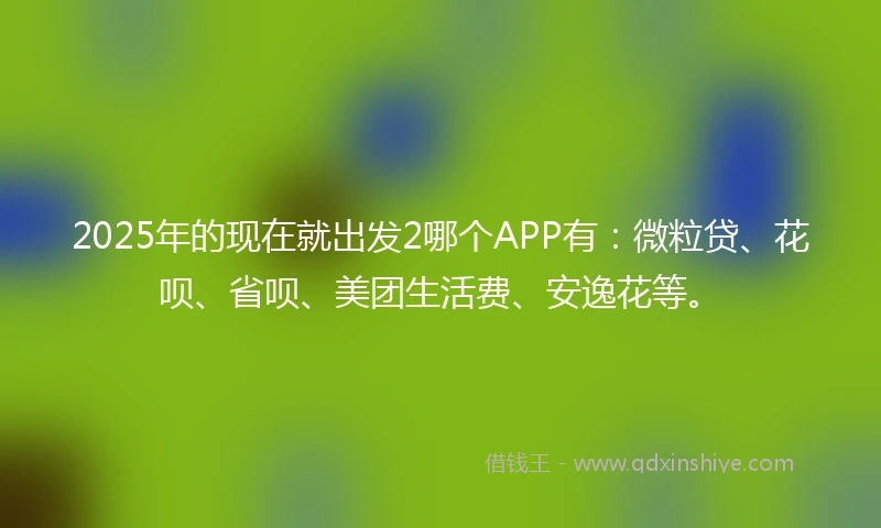2025年的现在就出发2哪个APP有：微粒贷、花呗、省呗、美团生活费、安逸花等。