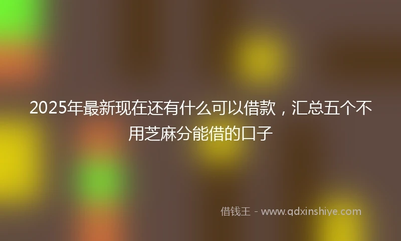 2025年最新现在还有什么可以借款，汇总五个不用芝麻分能借的口子
