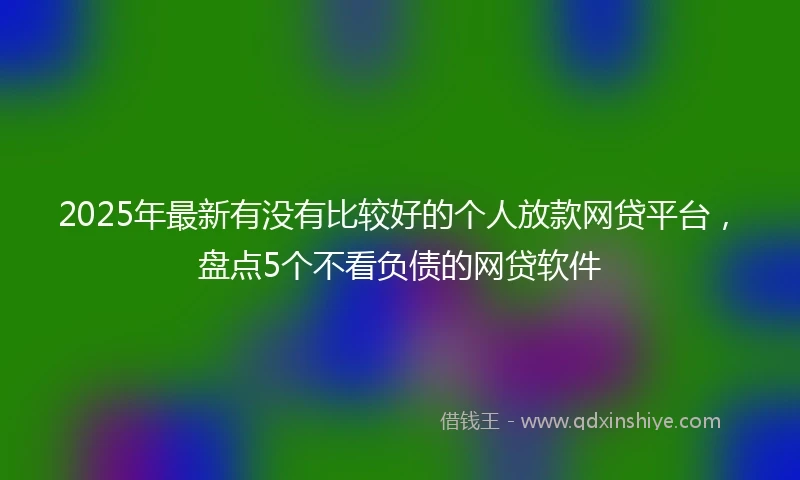 2025年最新有没有比较好的个人放款网贷平台，盘点5个不看负债的网贷软件