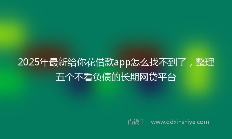 2025年最新给你花借款app怎么找不到了，整理五个不看负债的长期网贷平台