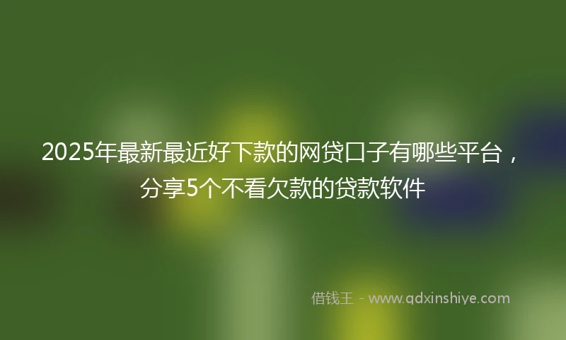 2025年最新最近好下款的网贷口子有哪些平台，分享5个不看欠款的贷款软件