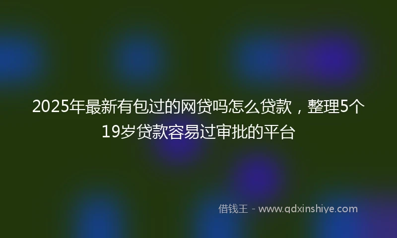 2025年最新有包过的网贷吗怎么贷款，整理5个19岁贷款容易过审批的平台