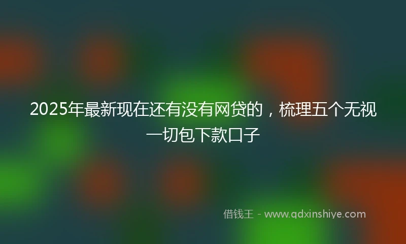 2025年最新现在还有没有网贷的，梳理五个无视一切包下款口子