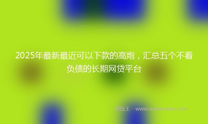2025年最新最近可以下款的高炮，汇总五个不看负债的长期网贷平台