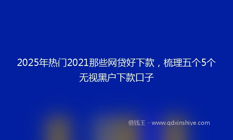 2025年热门2021那些网贷好下款，梳理五个5个无视黑户下款口子