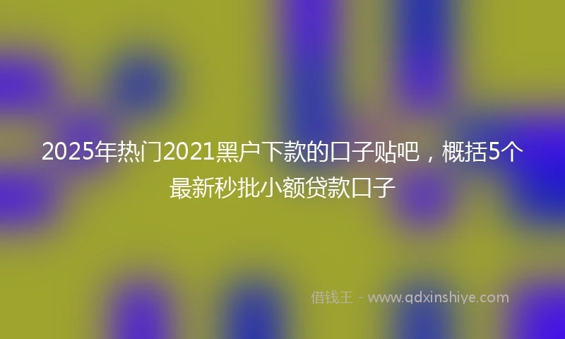 2025年热门2021黑户下款的口子贴吧，概括5个最新秒批小额贷款口子