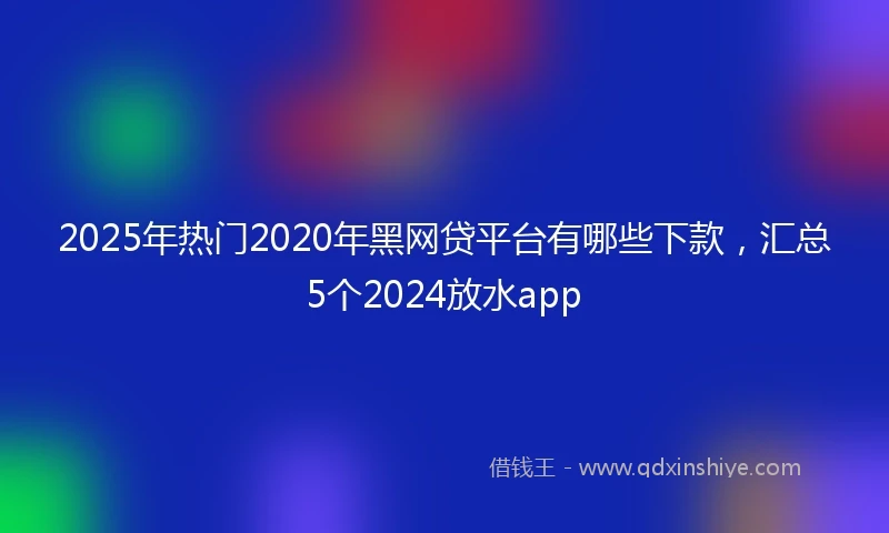 2025年热门2020年黑网贷平台有哪些下款，汇总5个2024放水app