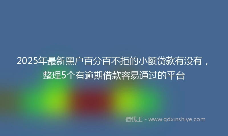 2025年最新黑户百分百不拒的小额贷款有没有，整理5个有逾期借款容易通过的平台