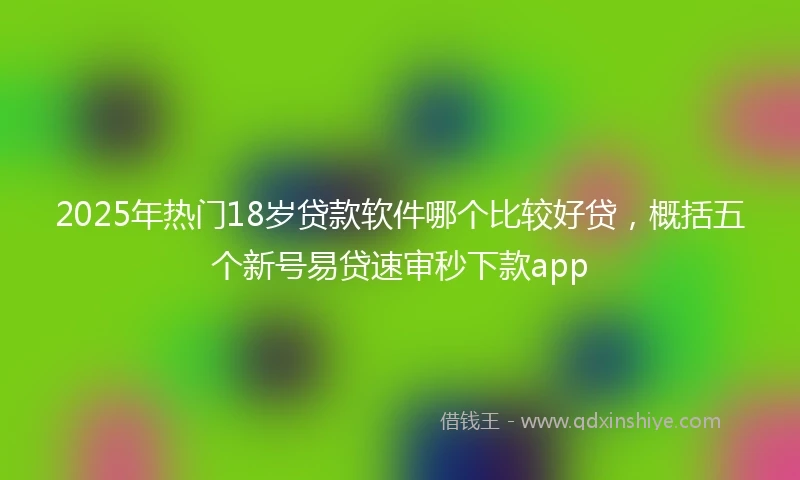 2025年热门18岁贷款软件哪个比较好贷，概括五个新号易贷速审秒下款app