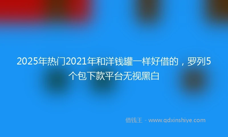 2025年热门2021年和洋钱罐一样好借的，罗列5个包下款平台无视黑白