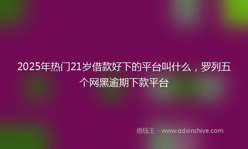 2025年热门21岁借款好下的平台叫什么，罗列五个网黑逾期下款平台