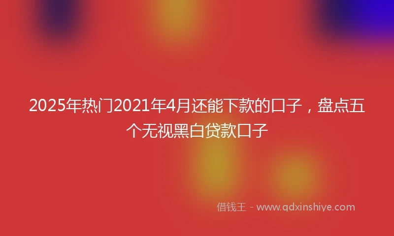 2025年热门2021年4月还能下款的口子，盘点五个无视黑白贷款口子