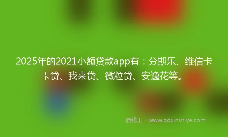 2025年的2021小额贷款app有：分期乐、维信卡卡贷、我来贷、微粒贷、安逸花等。