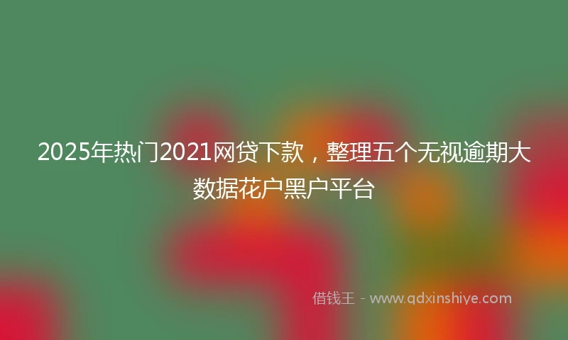 2025年热门2021网贷下款，整理五个无视逾期大数据花户黑户平台