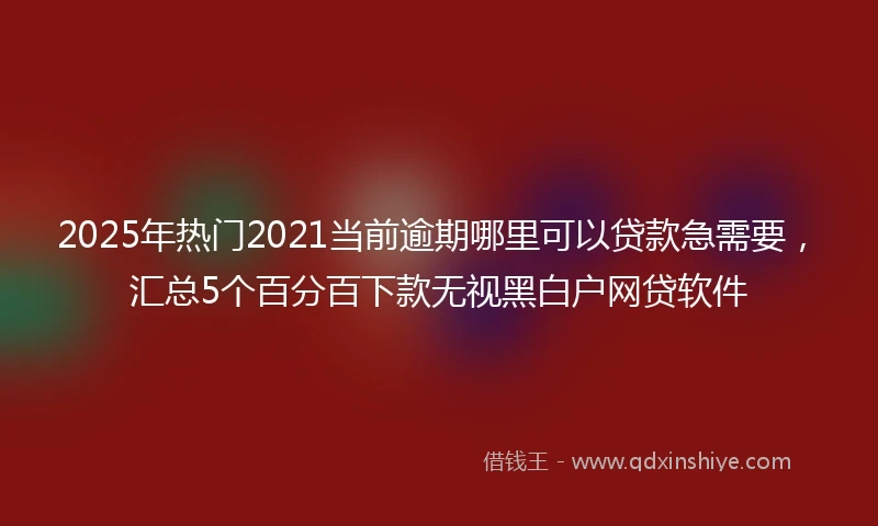 2025年热门2021当前逾期哪里可以贷款急需要，汇总5个百分百下款无视黑白户网贷软件