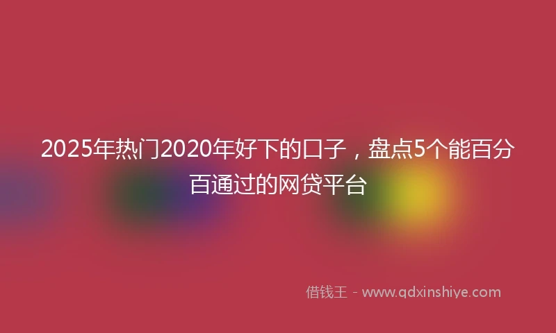 2025年热门2020年好下的口子，盘点5个能百分百通过的网贷平台
