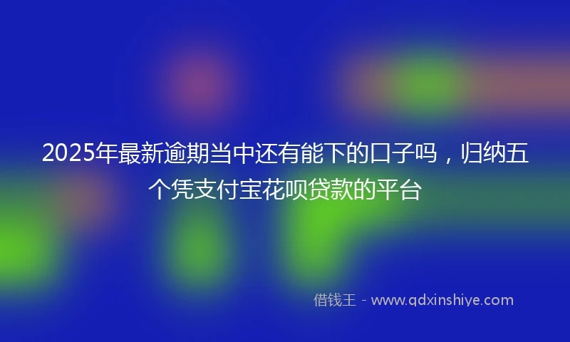2025年最新逾期当中还有能下的口子吗，归纳五个凭支付宝花呗贷款的平台