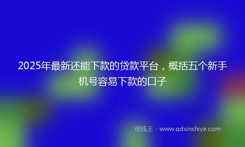2025年最新还能下款的贷款平台，概括五个新手机号容易下款的口子
