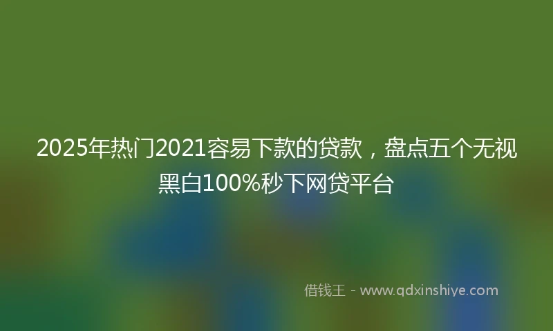 2025年热门2021容易下款的贷款，盘点五个无视黑白100%秒下网贷平台