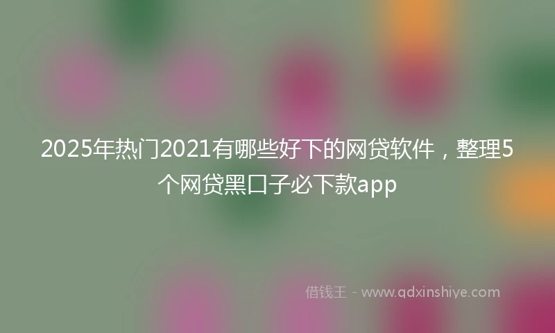 2025年热门2021有哪些好下的网贷软件，整理5个网贷黑口子必下款app