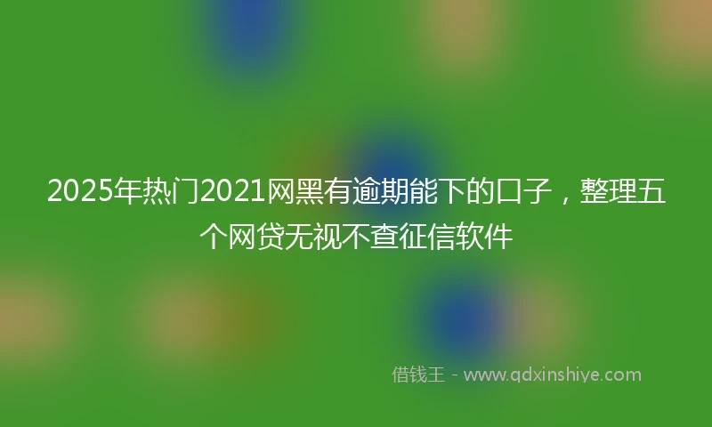 2025年热门2021网黑有逾期能下的口子，整理五个网贷无视不查征信软件