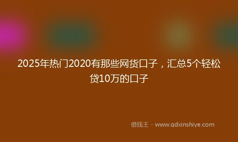 2025年热门2020有那些网货口子，汇总5个轻松贷10万的口子